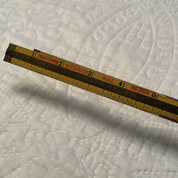 Set of 2 Carpenters Measuring Tools Sears 16 FT. Tape & Craftsman Folding Stick - Picture 5 of 10